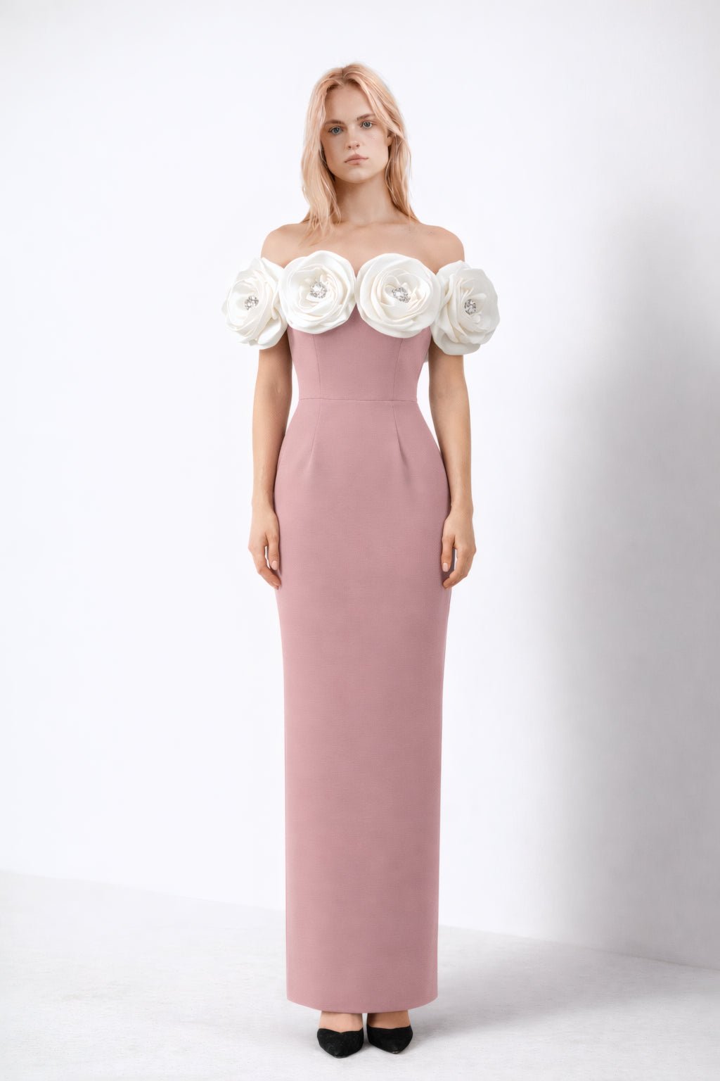 Embellished Floral Maxi Dress | Elora Venecci