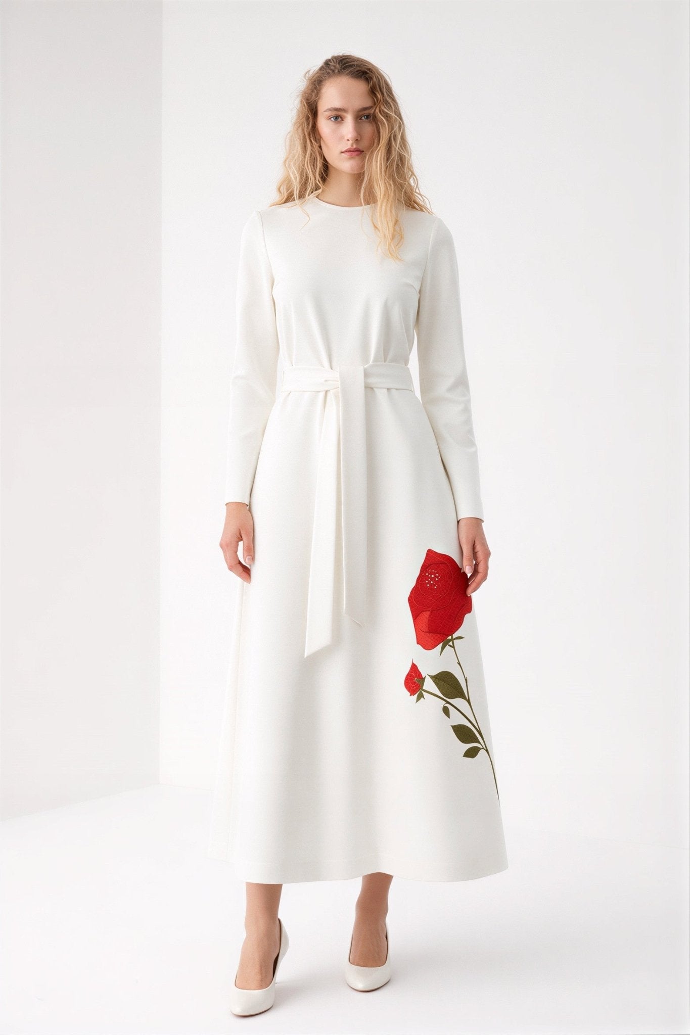 Embroidered Floral Maxi Dress | Elora Venecci