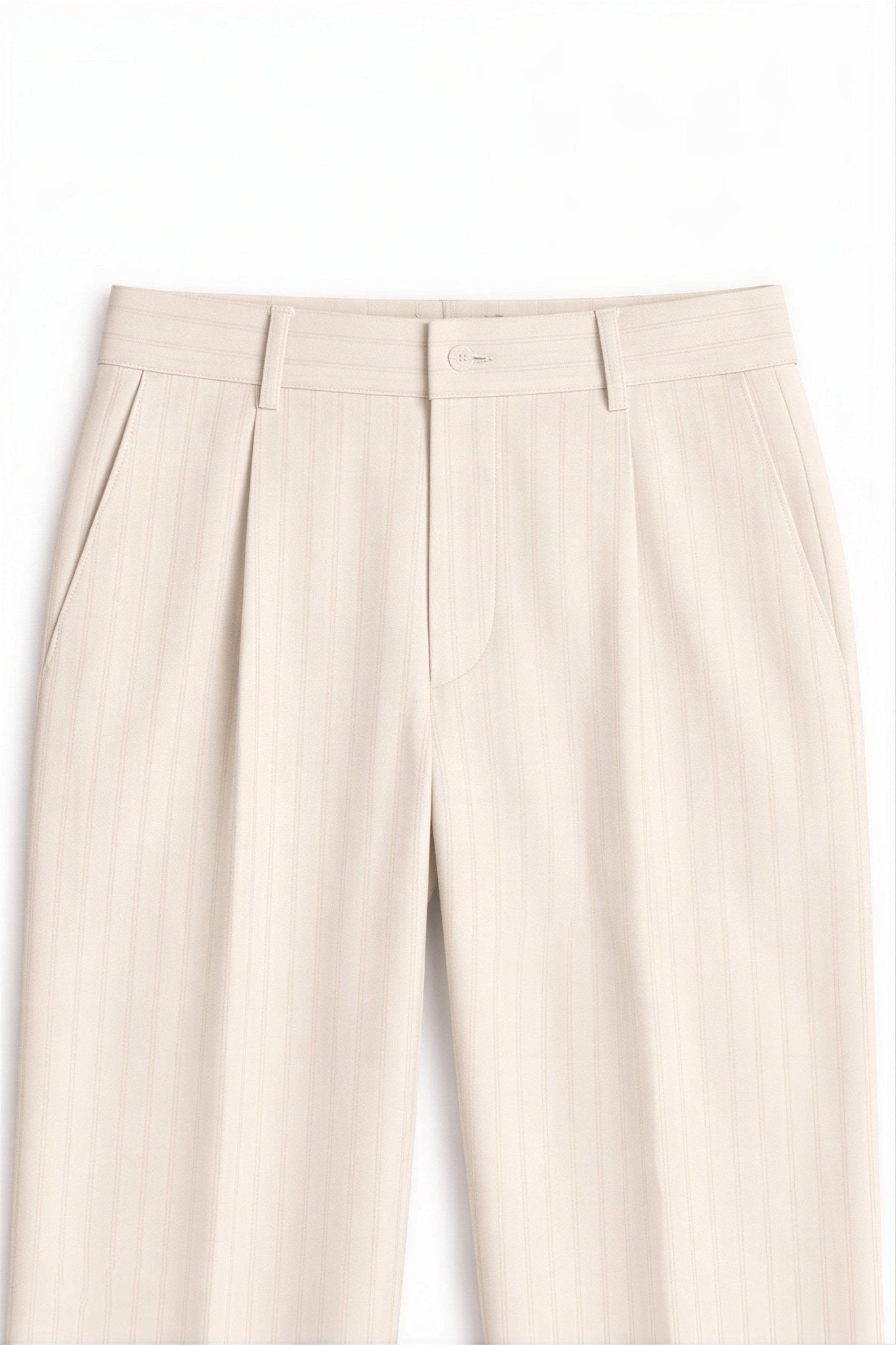 Wide Leg Linen Striped Trousers | Elora Venecci