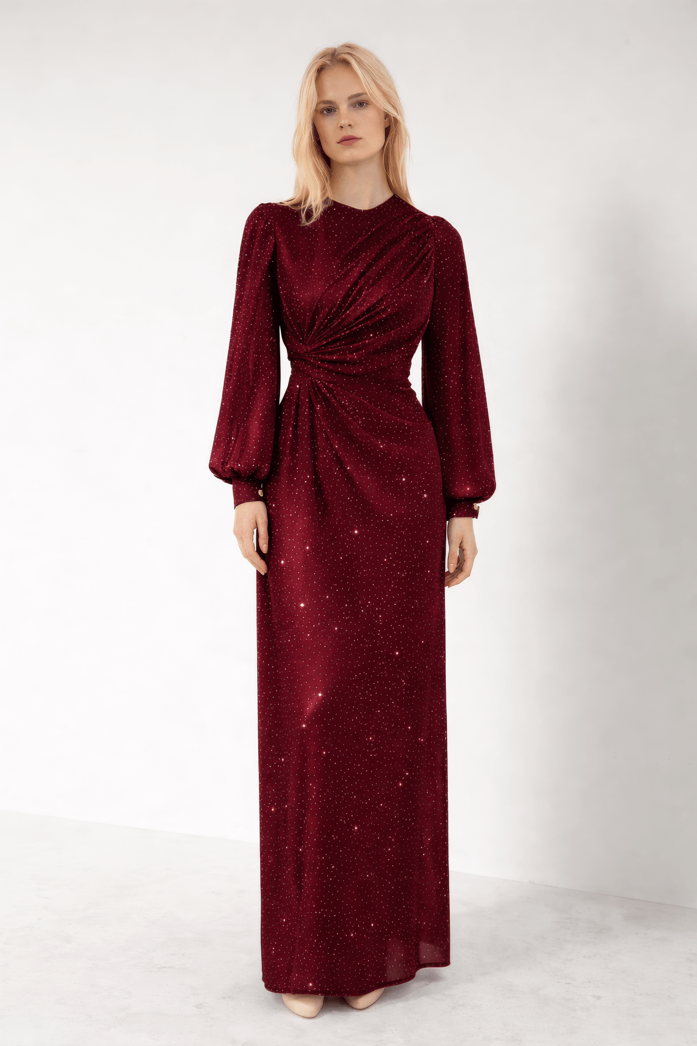 Rhinestone Embellished Maxi Dress | Elora Venecci