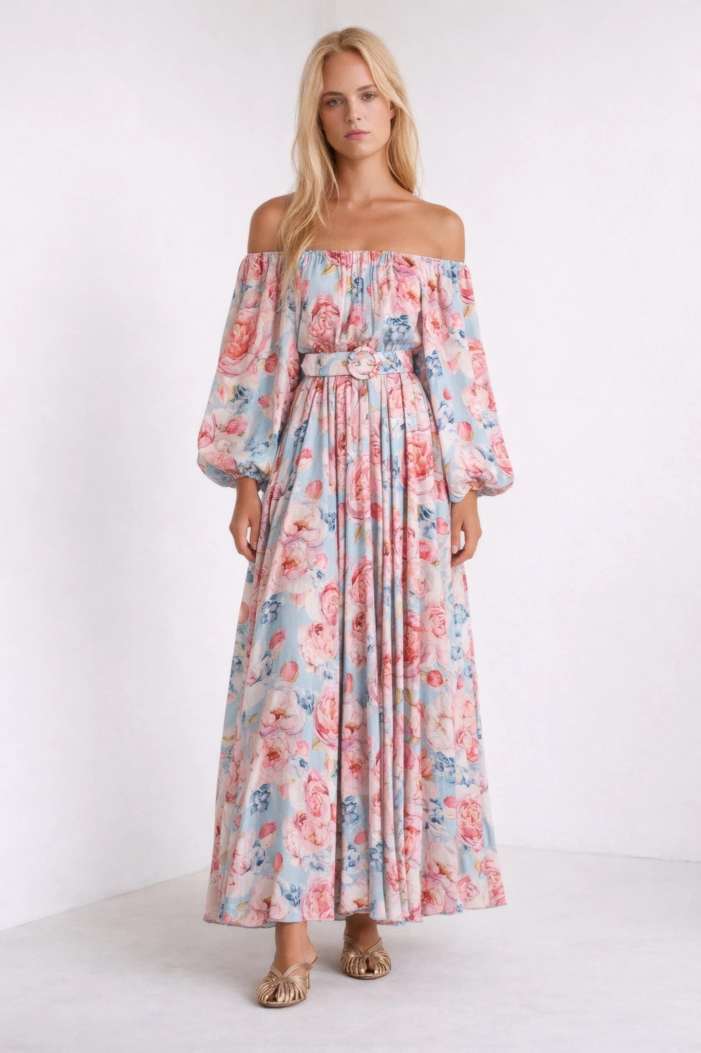 Floral Off Shoulder Maxi Dress | Elora Venecci