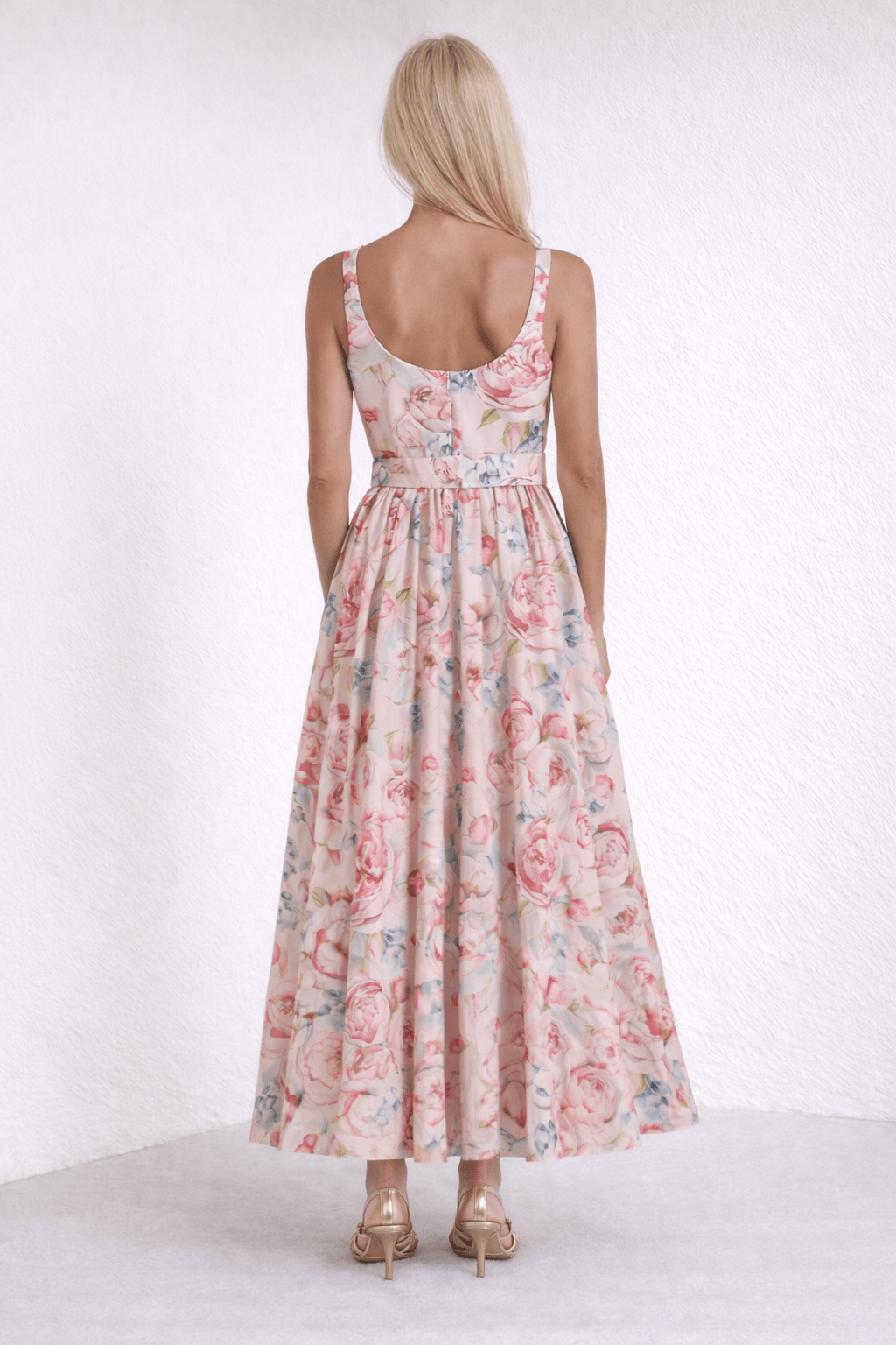 Floral Belted Maxi Dress | Elora Venecci